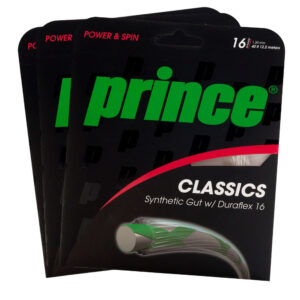 Corda Prince Synthetic Gut Duraflex 16L 1.30mm Pack com 03 Unidades Branca