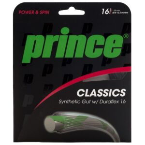 Corda Prince Synthetic Gut Duraflex 16L 1.30mm Preta - Set Individual