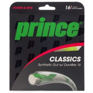 Corda Prince Synthetic Gut Duraflex 16L 1.30mm Verde Limão - Set Individual