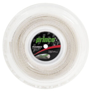 Corda Prince Synthetic Gut Duraflex 16 1.30mm Branco - Rolo com 200 metros