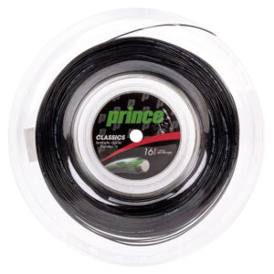 Corda Prince Synthetic Gut Duraflex 16 1.30mm Preto - Rolo com 200 metros