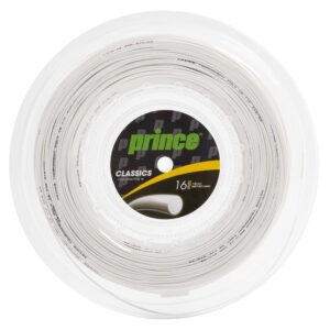 Corda Prince Tournament Poly 16 1.30mm Branco - Rolo com 200 metros